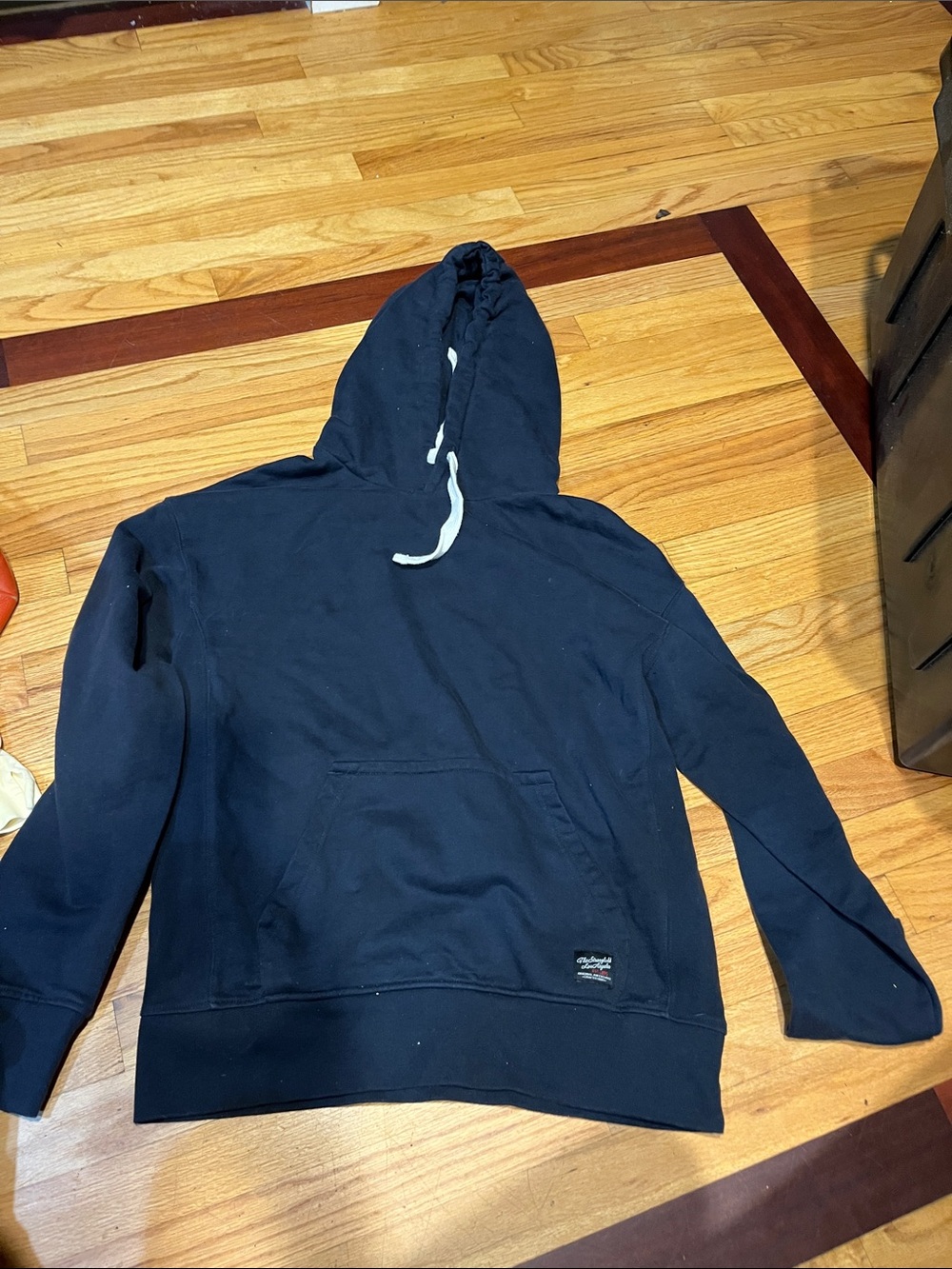 Men's Dark Navy Hooded Pullover Sweatshirt
